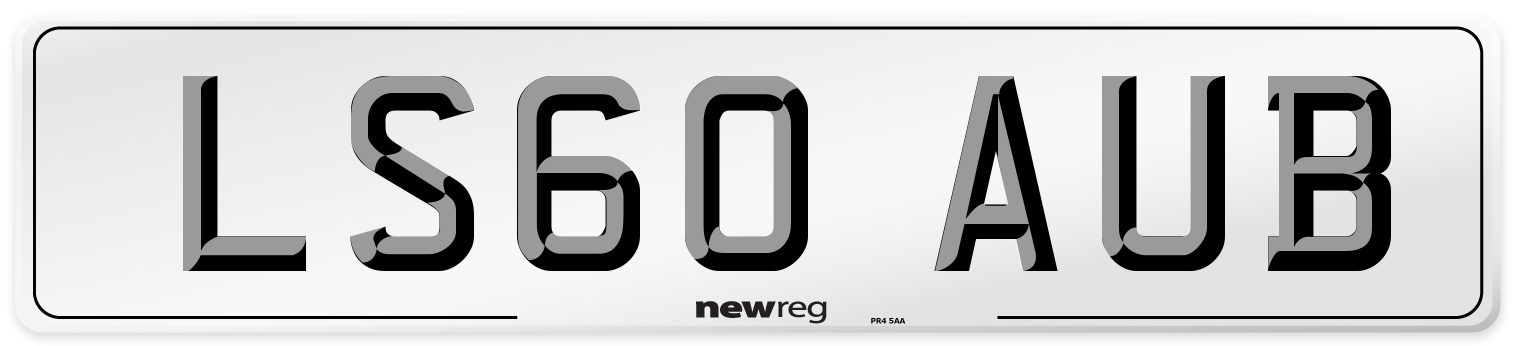 LS60 AUB Number Plate from New Reg